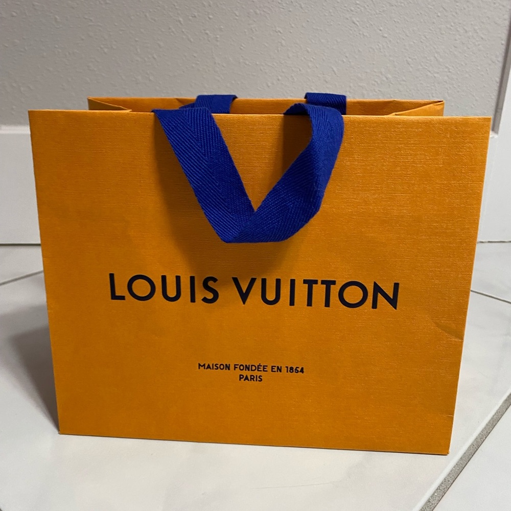 Louis Vuitton small shopping gift bag 7x8